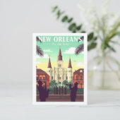 Oude New Orleans Briefkaart (Staand voorkant)