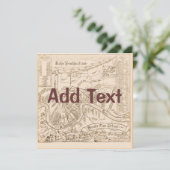 Oude New Orleans Kaart bewerk tekst, feest (Staand voorkant)