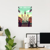 Oude New Orleans Poster (Thuiskantoor)