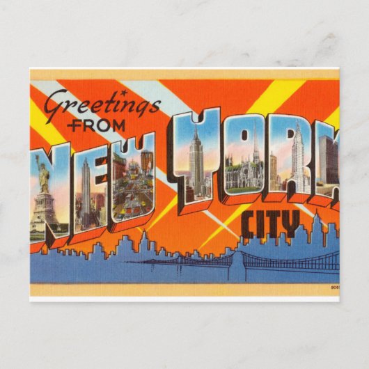 Oude New York Briefkaart (Voorkant)