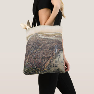 Oude New York City, Manhattan, Brooklyn Bridge Tote Bag