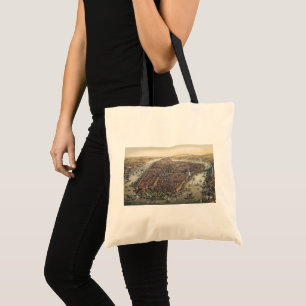 Oude New York City, Manhattan, Brooklyn Bridge Tote Bag