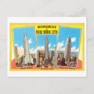 Oude New York City Wolkenkrabber Ansichtkaart Briefkaart