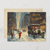 Oude New York Kerstkaart Feestdagenkaart (Voorkant / Achterkant)