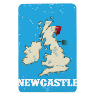 Oude Newcastle Wales Reisposter Magneet