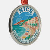 Oude Nice Frankrijk Metalen Ornament (Rechts)