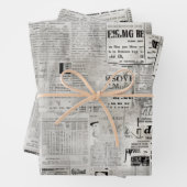 Oude Nieuws Revival Inpakpapier Vel (In situ)