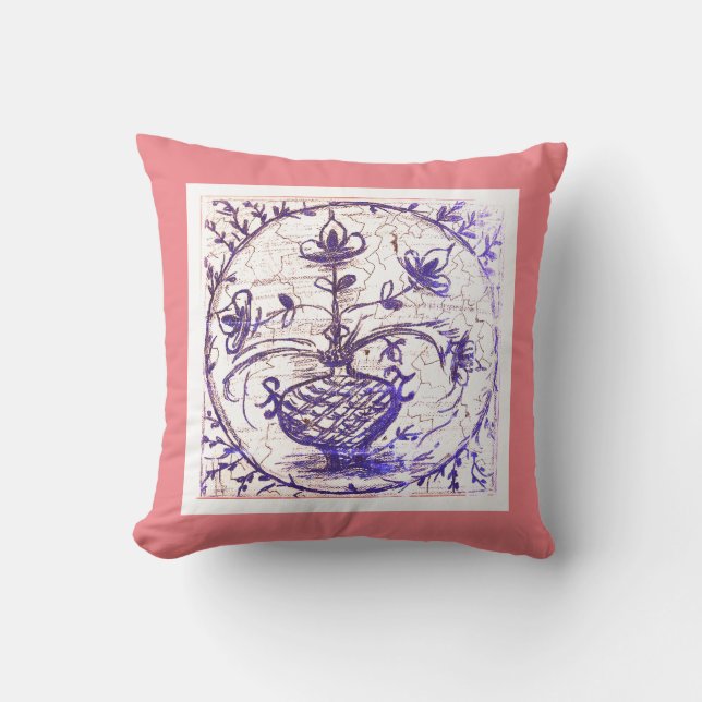 Oude Noord-Duitse tegels,  keramische tegels Kussen (Voorkant)