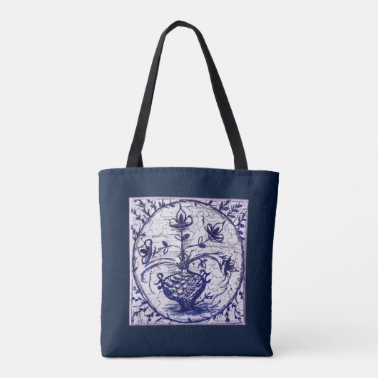 Oude Noord-Duitse tegels, keramische tegels Tote Bag (Achterkant)
