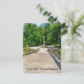 Oude noordelijke brug in Concord Briefkaart (Staand voorkant)