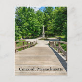 Oude noordelijke brug in Concord Briefkaart (Voorkant)