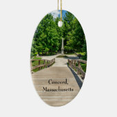 Oude noordelijke brug in Concord Keramisch Ornament (Rechts)