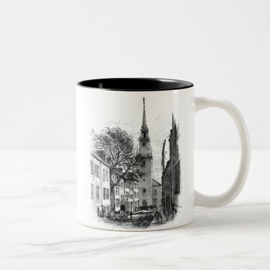 Oude Noordelijke Kerk Tweekleurige Koffiemok (Rechts)