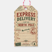 Oude Noordpool Express Verzendlabel Cadeaulabel (Achterkant)