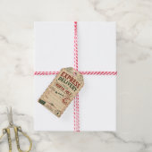 Oude Noordpool Express Verzendlabel Cadeaulabel (Met Touw)