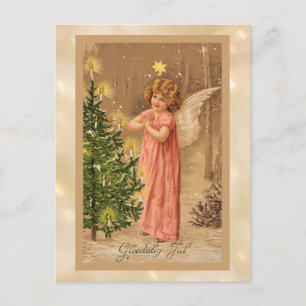 Oude Noorse Kerst 1910 Feestdagenkaart