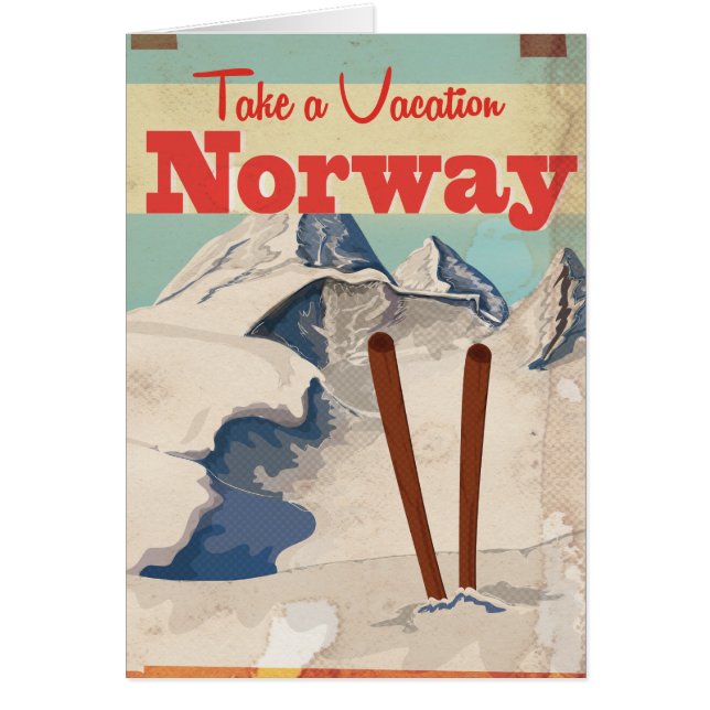 Oude Noorse Reisposter (Voorkant)