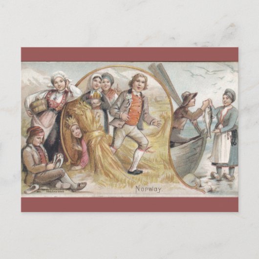 Oude Noorwegen Briefkaart (Voorkant)