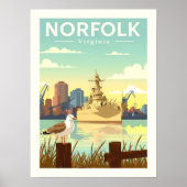 Oude Norfolk Virginia Poster (Voorkant)