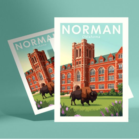 Oude Norman Oklahoma Briefkaart