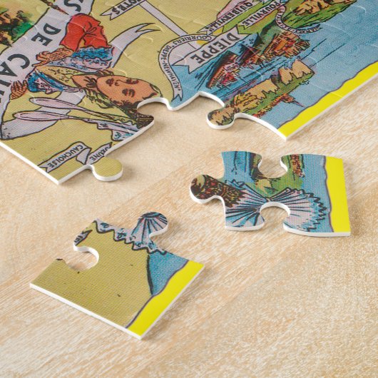 Oude Normandie-kaart Legpuzzel (Zijkant)