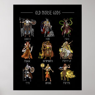 Oude Norse Gods Poster