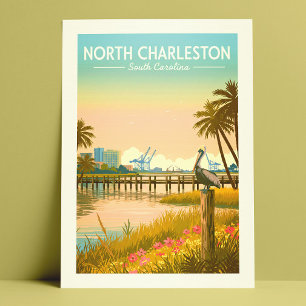 Oude North Charleston North Carolina Briefkaart