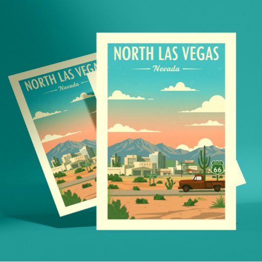 Oude North Las Vegas Briefkaart