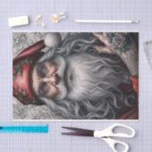 Oude nostalgische Tattoo Santa Tissuepapier (Craft)