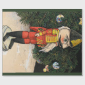 Oude Notenkraker Onder Kerstboom Cadeaupapier (Vlak)