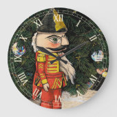 Oude Notenkraker Onder Kerstboom Grote Klok (Voorkant)