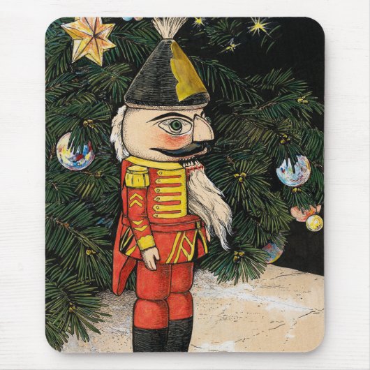 Oude Notenkraker Onder Kerstboom Muismat (Voorkant)
