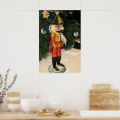 Oude Notenkraker Onder Kerstboom Poster (Keuken)