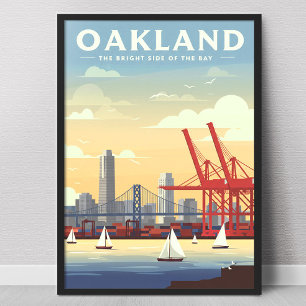 Oude Oakland Californië Poster