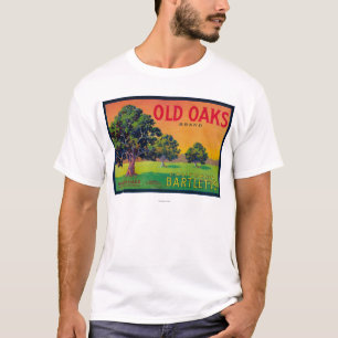 Oude Oaks-parelkrat LabelBryte, CA T-shirt