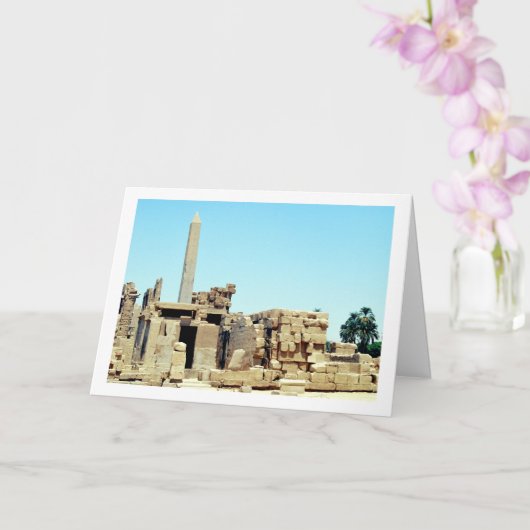 Oude Obelisk in Luxor, Egypte, Kaart (Orchidee)
