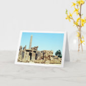 Oude Obelisk in Luxor, Egypte, Kaart (Gele Bloem)