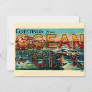 Oude Ocean City NJ  ansichtkaart Briefkaart