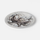 Oude Octopus Strand Elegante Douane Feestborden Papieren Bordje (Gekanteld)
