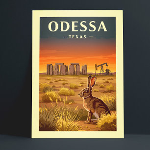 Oude Odessa Texas Briefkaart
