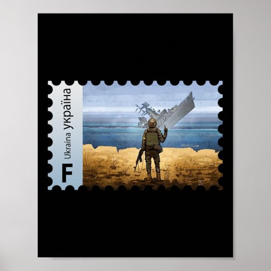 Oude Oekraïense Postzegel Vlag Trots Moeder's Poster (Voorkant)