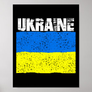 Oude Oekraïne Veroverde Oekraïense Vlag Standaard Poster