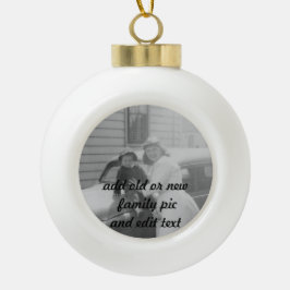 oude of nieuwe familiefonieornament keramische bal ornament
