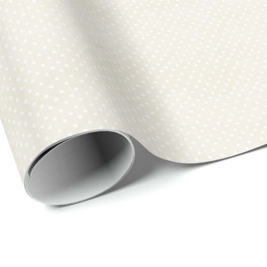 Oude OffWhite Stippen Coquette Inpakpapier (Rol Hoek)