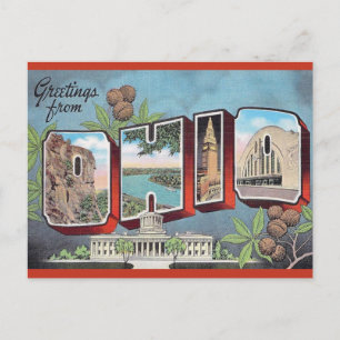 Oude Ohio Rode Ansichtkaart Briefkaart