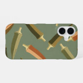 Oude Okra Patroon iPhone 16 Hoesje (Achterkant horizontaal)