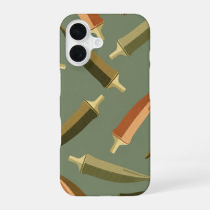 Oude Okra Patroon iPhone 16 Hoesje