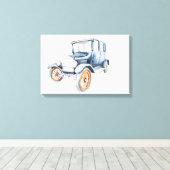Oude oldtimer. canvas afdruk (Insitu (Houten vloer))
