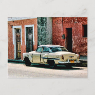 Oude oldtimer op Cuba Briefkaart