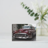 Oude oldtimer - visitekaartje (Staand voorkant)